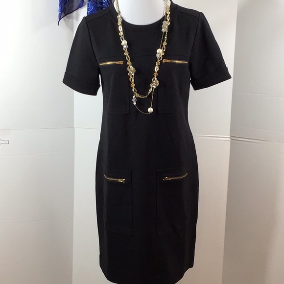 J. Crew Dresses & Skirts - J. Crew black zipper pocket shift dress 6